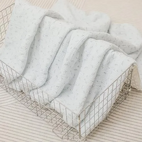 Babydecke - Kinderbettdecke - Baby Bettdecke Aus Weicher Oeko-tex Baumwolle - 75x100 - Kuscheldecke Kinder - Geburtsgeschenk Junge Mädchen - Musselin Decke Mit Noppen - Baby Bettwäsche -Baumwolldecke
