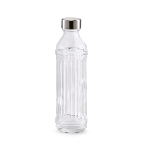 Zeller Glasflasche 500 ml Glas/Edelstahl transparent Ø7 x 24 cm