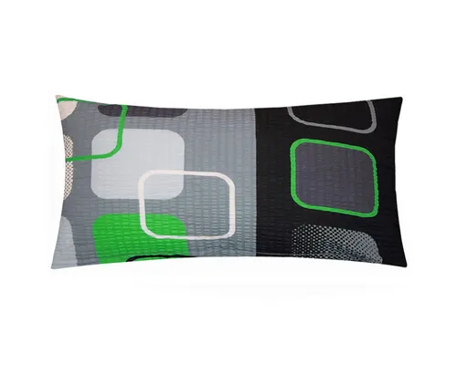Heubergshop Kissenbezug, (1 Stück), 40x80cm 100% Baumwolle Karos Grün (1x 396/4-Dunkel-40x80-Seersucker)