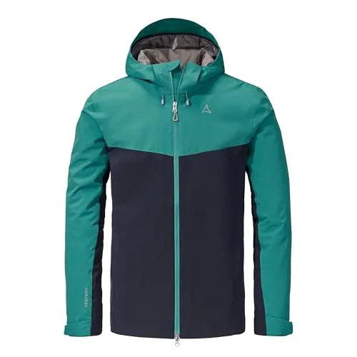 Schöffel Herren 2L Jacket Ankelspitz M, bequeme Outdoor Jacke, wasserdicht & atmungsaktiv, Regenjacke aus elastischem Venturi Material, praktische Innentasche, navy blazer/quartz , 50