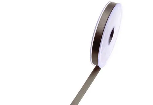 Deko AS Dekoband Satinband taupe - 9 mm Breite auf 25 m Rolle - 43109 006-R