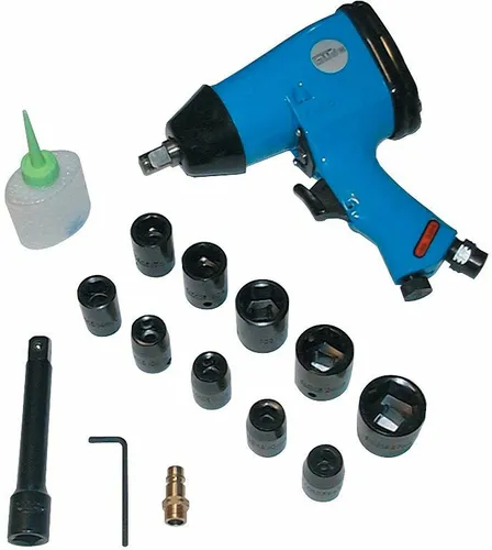 Güde Druckluft Schlagschrauber 16tlg. 1/2 Zoll Schlagschrauberset - Akkuschrauber-Set mit 16 Teilen, leistungsstark und ideal für professionelle Anwendungen in Werkstatt und Garage.