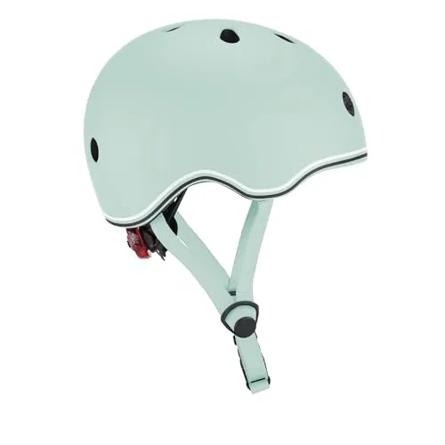 GO-UP Schutzhelm für Babys – Mintgrün (XXS/XS) 45–51 cm - Fahrradhelm für Babys mit optimalem Schutz und 11 Belüftungsöffnungen für hohen Komfort. Aus extrem widerstandsfähigem Polycarbonat und mit rotem LED-Sicherheitslicht ausgestattet.