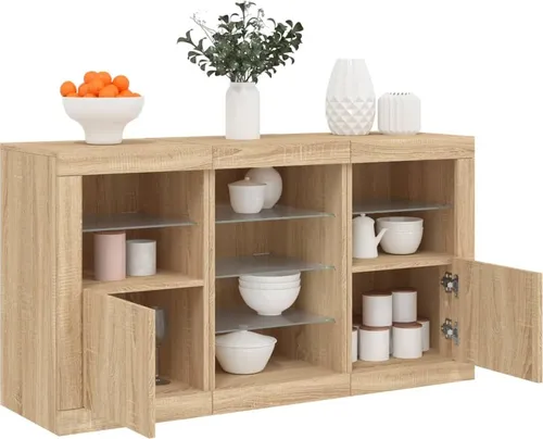 vidaXL Sideboard mit LED-Leuchten