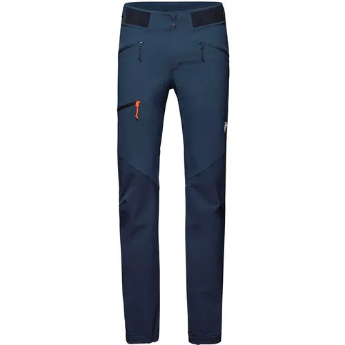 Mammut Courmayeur Softshell Pants Men marine (5118) 46 - Wanderhosen für Herren, ideal für Bergsportler. Besonders atmungsaktiv, windabweisend und mit breiter Taillenbundverstellung für perfekten Sitz.