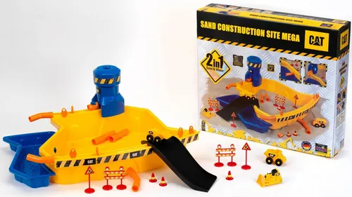 Klein Spielzeug-Radlader Caterpillar CAT Sandbaustelle Mega