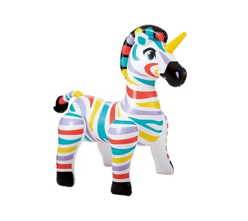 Summer Waves Wassersprinkler XXL Einhorn - Sprinkler für Garten, aufblasbar und ideal für erfrischenden Wasser Spaß an heißen Sommertagen – schnell einsatzbereit und mit Reparatur-Set!