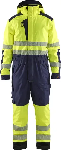 Blakläder High Vis Winter Overall 6725, Größe: 4XL - Der Blakläder High Vis Winteroverall 6725 bietet optimalen Schutz bei kaltem Wetter. Mit wasserdichtem Material und versiegelten Nähten bleibt er warm und trocken. Ideal für Arbeiten im Freien, mit praktischen Details für den Arbeitsalltag.