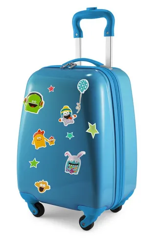 Hauptstadtkoffer Handgepäckkoffer For Kids, 4 Rollen, Kinderkoffer Kindertrolley Koffer Monster