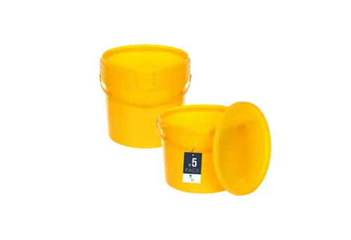 BENBOW Putzeimer für Lebensmittel und Farben (10L, Gelb, 5-tlg.) - Hochwertiger Putzeimer mit luftdichtem Deckel, ideal zur sicheren Aufbewahrung von Lebensmitteln und Flüssigkeiten. Lebensmittelecht und temperaturstabil – perfekt für jeden Haushalt!