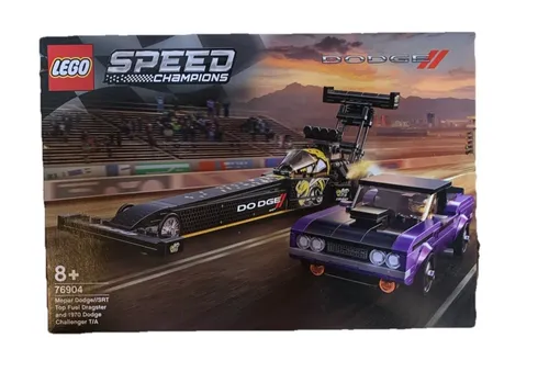LEGO Speed Champions 76904 Mopar Dodge/SRT Dragster & 1970 Dodge Challenger - LEGO Komplettset für Rennsport-Fans, mit 2 ikonischen Fahrzeugen und detailgetreuer Nachbildung, ideal für Kinder ab 8 Jahren.