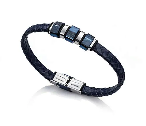 Viceroy Herren-Armreif Fashion Edelstahl Leder 21.5 cm - 6304P09013