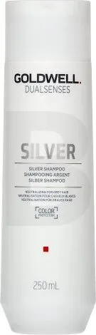 Goldwell G DS Silver Shampoo 250ml - Shampoo für strahlendes, silbernes Haar, neutralisiert unerwünschte Gelbtöne und sorgt für einen kühlen Glanz.