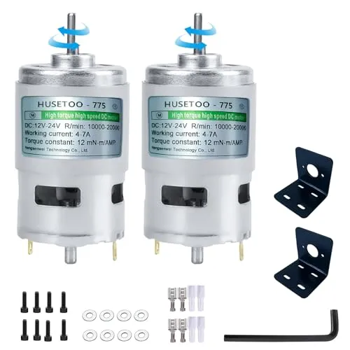 DC-Motor 775 mit hohem Drehmoment - 12 V DC-Motor mit max. 20000 U/min, leise und langlebig, ideal für vielfältige Anwendungen wie DIY-Projekte, Maschinen und Elektrowerkzeuge.