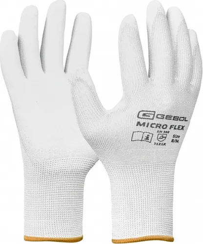Gebol Handschuh Nano Flex Gr. 8 weiß