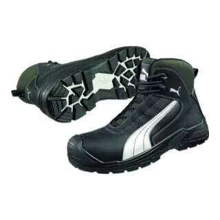 Sicherheitsstiefel Cascades Mid Gr.40 schwarz/weiß - S3-Sicherheitsstiefel aus gefettetem Vollrindleder mit hitzebeständiger Gummisohle, ideal für anspruchsvolle Arbeitsbedingungen und höchsten Tragekomfort.