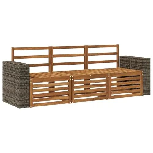 vidaXL Sofagarnituren 3 pcs Massivholz Akazie