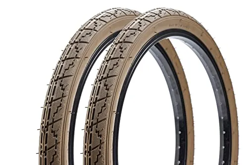 20 Zoll Fahrrad Reifen 20x1.75 für City Bike und Kinderrad in braun von DSI