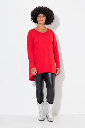 Angel of Style Damen Longshirt in Übergrößen, Bequeme Passform, Rundhals, Langarm, rot 52 - Stylisches Longshirt für Damen in großen Größen. Aus weichem Baumwolljersey, mit längerer Passform und Rundhalsausschnitt für optimalen Tragekomfort.