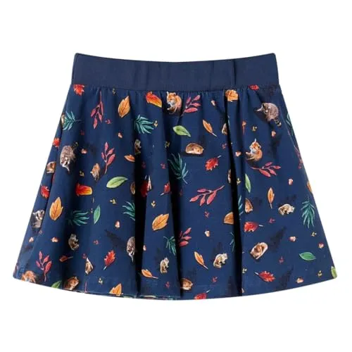 Kinderrock mit Tiermotiv Mädchen Rock Kinder Mädchenrock Minirock Marineblau 128