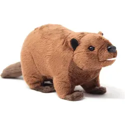 Cornelissen Kuscheltier Biber - 24 cm, braun und weich, mit Granulat Einlage für extra Kuschelgefühl und umweltfreundlich aus recyceltem Material