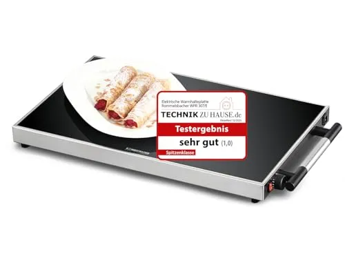 Rommelsbacher WPR 307/E Warmhalteplatte - Warmhalteplatte aus Edelstahl, ideal für Gastronomie und Buffets, schnell einsatzbereit und vielseitig nutzbar – perfekt für warme Speisen bei Tisch.