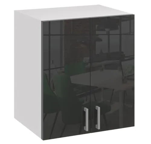 roe furniture Küchenhängeschrank 60 cm – Küchenoberschrank mit 2 Türen & Innenablage – Wandschrank 60×60×31 cm – Hängeschrank aus Holzwerkstoff, melaminbeschichtet, Wandmontage