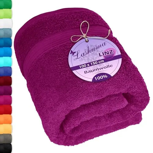 Lashuma Strand Badetuch XXL Lila in lila von Lashuma