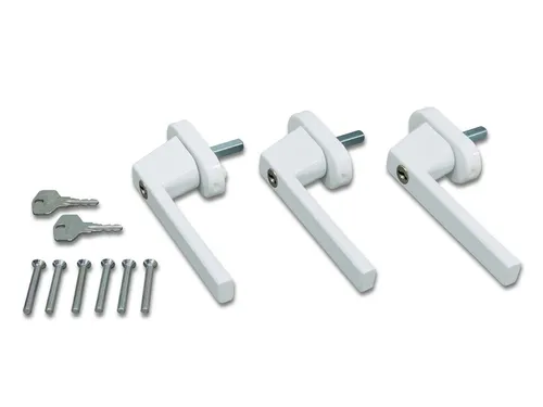 Abus Fenstergriff FG 210 weiß - 3 Stück - Fenstersicherungen mit einfachem Design, bieten zusätzlichen Schutz für Ihre Fenster und sind ideal für moderne Haushalte.
