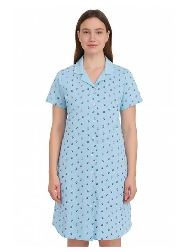 zeitlos Nachthemd Nachthemd Kurzarm - Milla Kirsche