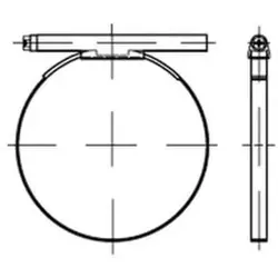 Reyher Schlauchschelle DIN 3017 W2 Form A 70-90 - Hochwertige Schlauchschelle für zuverlässige Verbindungen, mit Schneckenantrieb und robustem Material, ideal für den professionellen Einsatz.