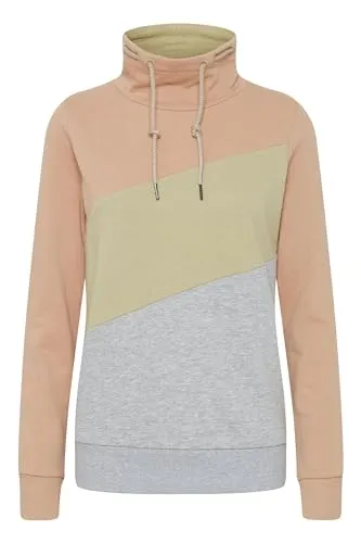 OXMO OXAgda Damen Sweatshirt mit Tube-Kragen - Sweatshirts für Damen, kuschelweiches Fleece-Innenfutter und nachhaltige Materialien für höchsten Tragekomfort und Stil.