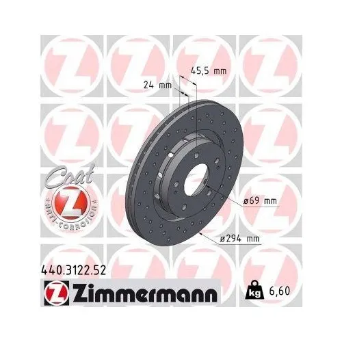 Produktbild Zimmermann Bremsscheibe SPORT Z 440.3122.52