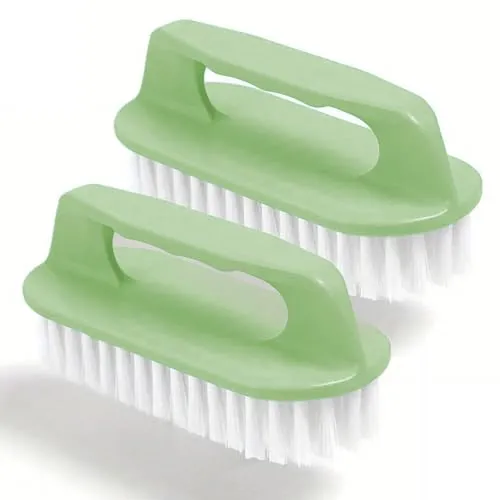 Produktbild Scheuerbürste Set 2X Reinigungsbürste mit Handgriff, Handbürste, Putzbürste, Universal-Bürste für Badezimmer, Haushalt & Küche, Fliesen