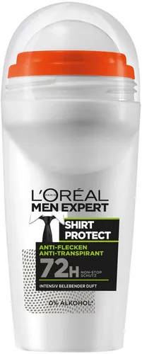 L'ORÉAL PARIS MEN EXPERT Deo-Roller Deo Roll-on Shirt Control, Packung, 6-tlg., mit hoher Zuverlässigkeit