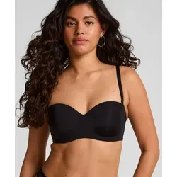 Hunkemöller Gepolsterter trägerloser Push-Up BH Smooth - Caviar - 80B - Genieße höchsten Komfort mit unserem trägerlosen Push-Up BH, der sich perfekt anpasst. Die gemoldeten Cups sorgen für eine nahtlose Silhouette und einen tollen Look unter jedem Outfit.