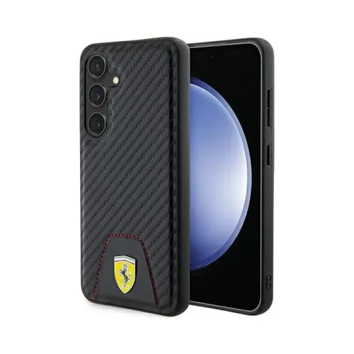 Ferrari Hülle für Samsung Galaxy S24 S921 - Hardcase mit Advanced Carbon Protection - Taschen & Schutzhüllen - Robuste TPU Schutzhülle mit fortschrittlichem Kohlefaser-Schutz für optimalen Schutz und stilvolles Design.