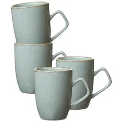 Ritzenhoff & Breker Casa Henkelbecher 380 ml 4er Set - blau - Thermobehälter im charmanten Vintage-Look mit Unikat-Charakter. Perfekt zum Mix & Match und spülmaschinenfest für einfache Reinigung.