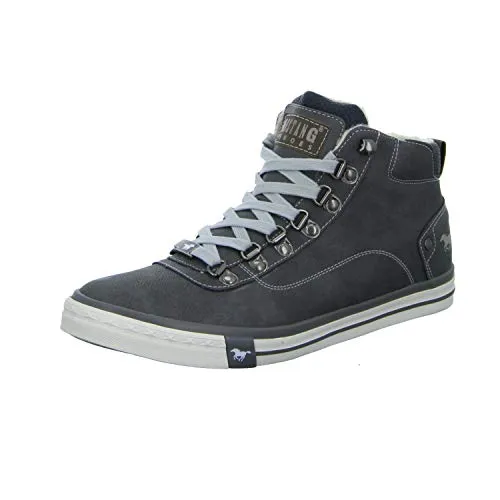 MUSTANG Herren High Top Sneaker - Wanderschuhe mit Kunstleder und Teddyfleece als Warmfutter, ideal für kalte Tage und schicke Outfits.