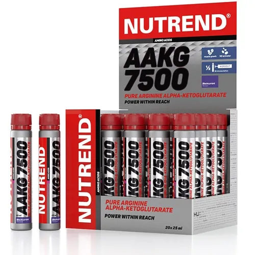 Nutrend AAKG 7500 Blackcurrant - 20 x 25 ml, Diätergänzungsmittel - Leistungsstarkes AAKG für optimale Muskelversorgung, ideal für Sportler und Fitnessbegeisterte.