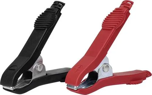 APA Batteriepolklemme Set 16705 - Minuspol & Pluspol - Ersatzklemmen für Kabel bis 2,5 mm² und 20 A, langlebig aus Metall und Kunststoff, ideal für Starthilfe und zuverlässige Verbindung.