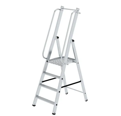 PROREGAL® Stehleiter ML - Plattformleiter mit beidseitigem Handlauf - Hochwertige Aluminium-Plattformleiter für maximale Sicherheit und Stabilität im Einsatz. Ideal für professionelle Anwendungen, mit rutschsicheren Stufen und zwei Handläufen für sicheren Auf- und Abstieg.