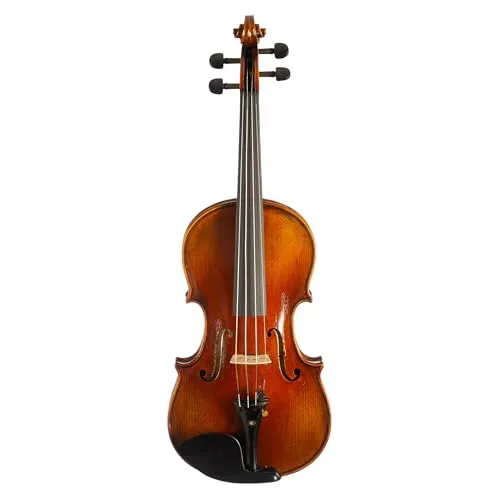 Fame Handmade Series Violine Maestro 4/4 - Handgefertigte 4/4 Violine mit vollmassivem Riegelahorn-Korpus und Fichtendecke für einen warmen Klang, ideal für fortgeschrittene Spieler. Inklusive Brasilholz-Bogen und Etui für sicheren Transport.