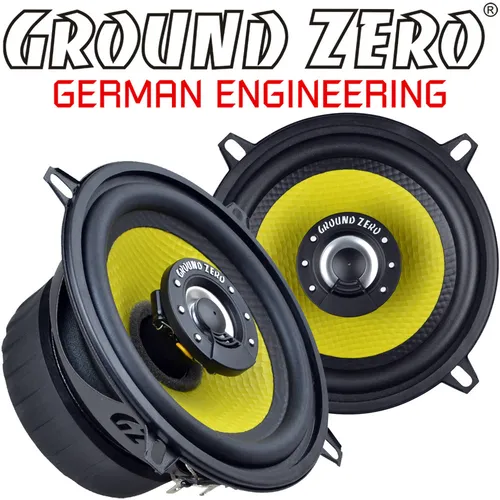 Ground Zero GZTF 13 2-Wege-Koaxial-Lautsprecher - Car-HiFi-Lautsprecher mit 110 W Spitzenleistung, hocheffizienter 3-Ohm-Version für kraftvollen Klang und beeindruckende Empfindlichkeit von 90dB.