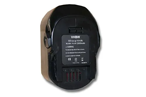 vhbw 1x Akku Ersatz für AEG B1420R, 4935413106, GBS 14.4V, 4935416790, B1420, B1414G, B1415R, M1430R für Werkzeug (2000 mAh, NiMH, 14,4 V)