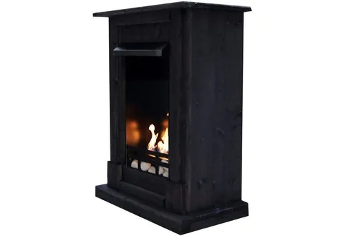 Kaminbau Mierzwa Echtfeuer-Dekokamin Madrid Deluxe - Dekokamin mit regulierbarem Brenner, rauchfreies echtes Feuer und einfacher Betrieb – ideal für gemütliche Abende.