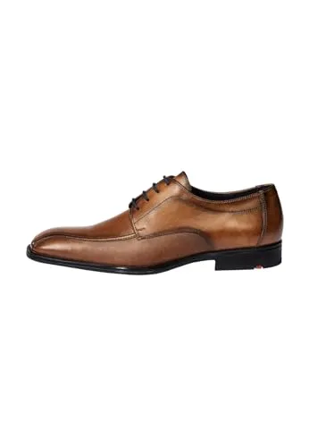 LLOYD Herren Schnürschuhe George - Herren-Schnürhalbschuhe aus hochwertigem Glattleder, ideal für Büro und Freizeit mit komfortabler Gummisohle und elegantem Blockabsatz.