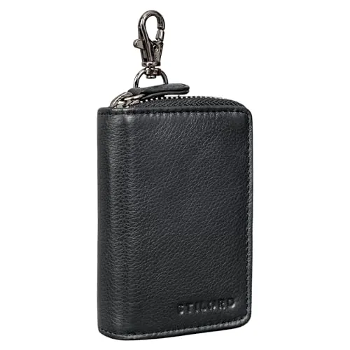 STILORD 'Emory' Schlüsseletui mit Kartenfach - Schlüsselmäppchen für Herren, 2-in-1 Design mit RFID-Schutz und echtem Leder, ideal für Sicherheit und Übersichtlichkeit in einem stilvollen Accessoire.