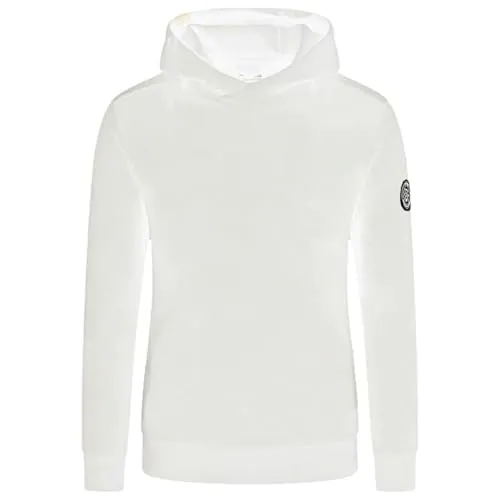 Blue Wave Unisex Sweathoody Toni Unifarben - Moderner Kapuzenpullover mit Kängurutasche in Offwhite Größe 6XL