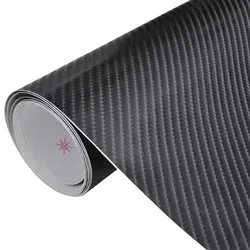 vidaXL 4D Autofolien Set - 2 Stk. Schwarz 100x150 cm + 50x150 cm - Design- & Sonnenschutzfolien, wasserabweisend und blasenfrei anbringbar für einen Hightech-Look ohne teure Lackierung.